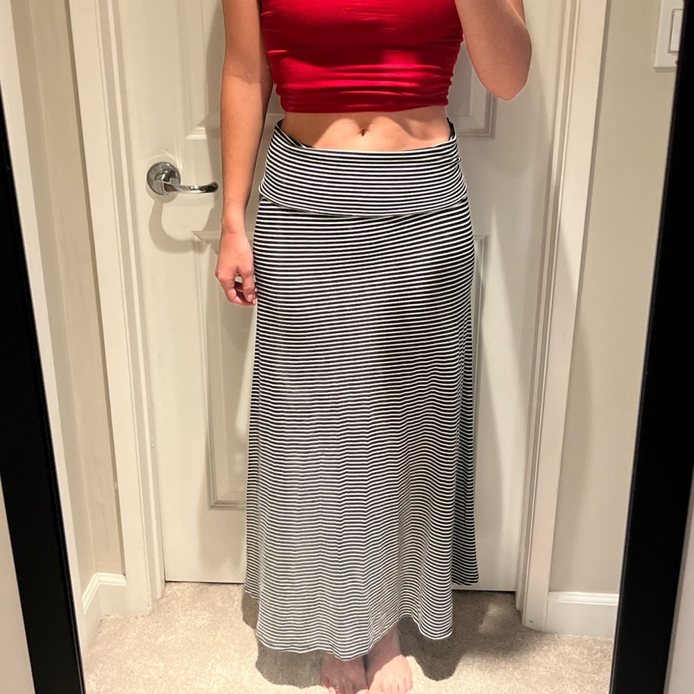 Promesa striped maxi skirt